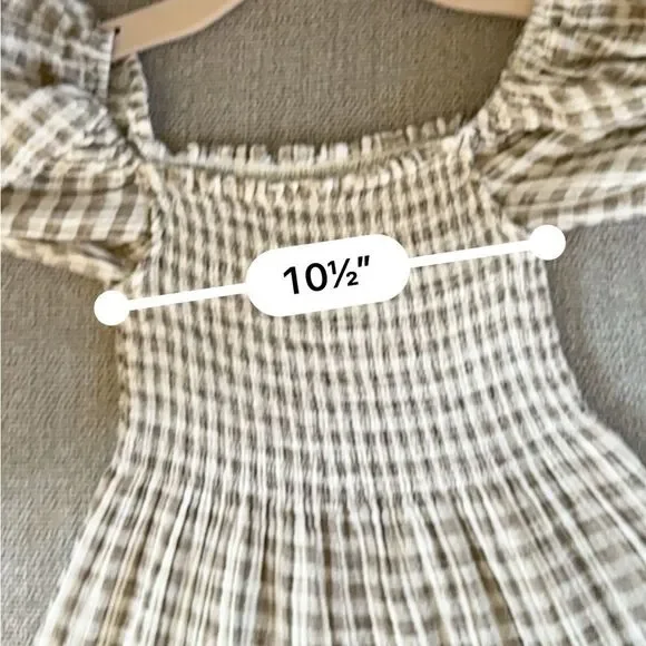 Nothing Fits But Kiko Midi Dress in Taupe Gingham M NWOT - Picture 5 of 13